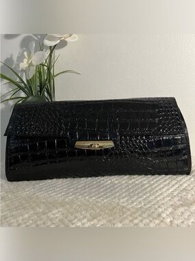 🩷 Vintage MUSKA MILANO of Italy, Genuine Leather clutch💚🩷💚